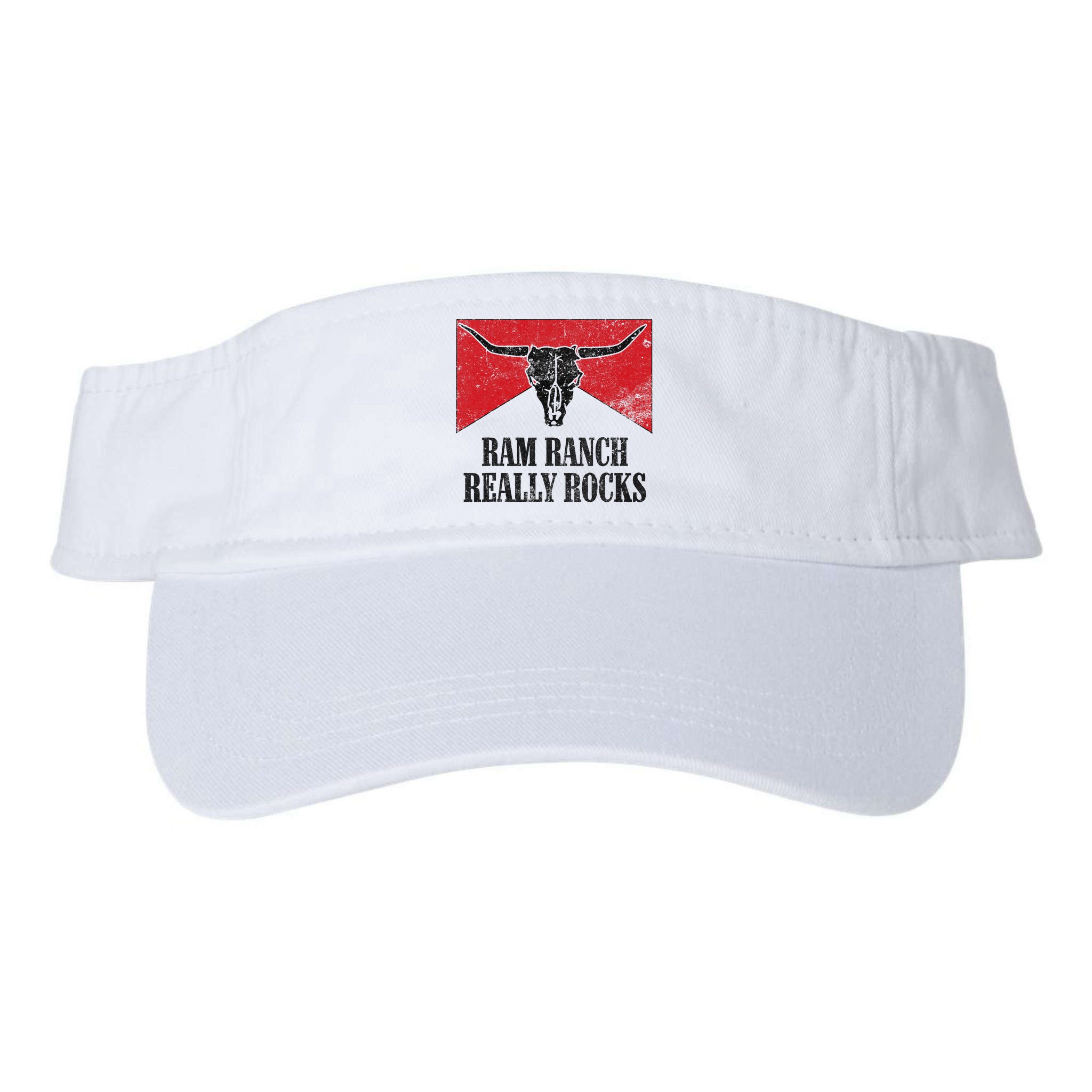 Retro Bull Skull Western Life Country Ram Ranch Rockin' Vibes Visor