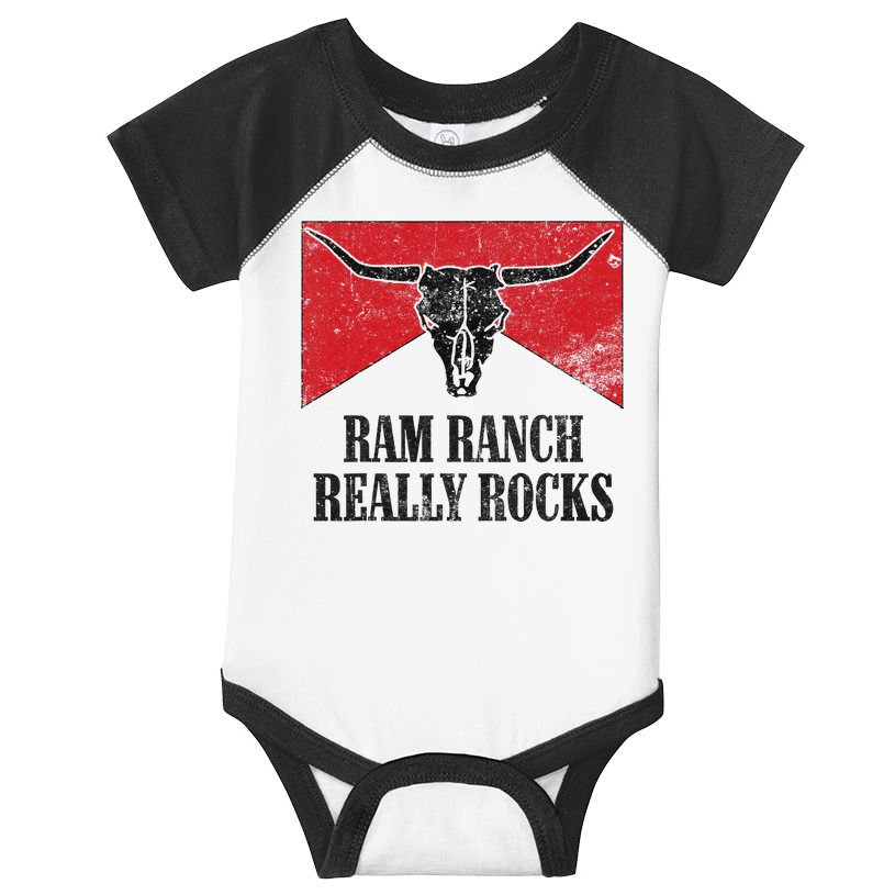 Retro Bull Skull Western Life Country Ram Ranch Rockin' Vibes Infant Baby Jersey Bodysuit