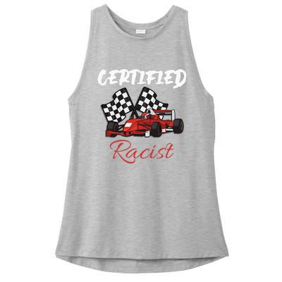 Racer Boost Speedster Certified Retro Racist Certified Race Ladies PosiCharge Tri-Blend Wicking Tank