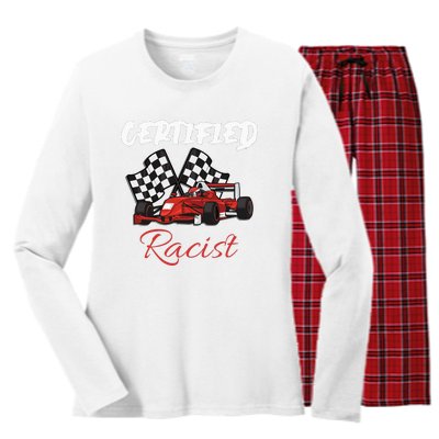 Racer Boost Speedster Certified Retro Racist Certified Race Women's Long Sleeve Flannel Pajama Set 