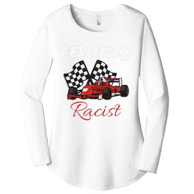 Racer Boost Speedster Certified Retro Racist Certified Race Women's Perfect Tri Tunic Long Sleeve Shirt