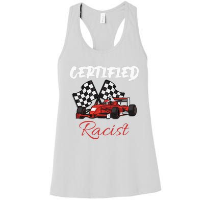 Racer Boost Speedster Certified Retro Racist Certified Race Women's Racerback Tank