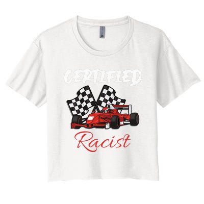 Racer Boost Speedster Certified Retro Racist Certified Race Women's Crop Top Tee