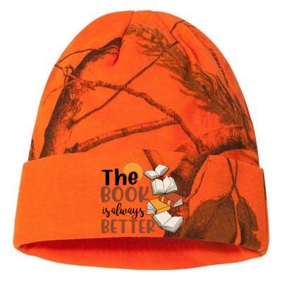 Reading Books The Book Is Always Better Gift Cute Reading Kati Licensed 12" Camo Beanie