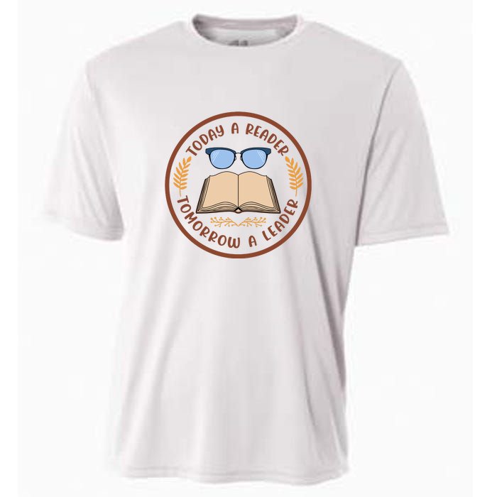 Reading Books Today A Reader Tomorrow A Leader Gift Cute Reading Cooling Performance Crew T-Shirt