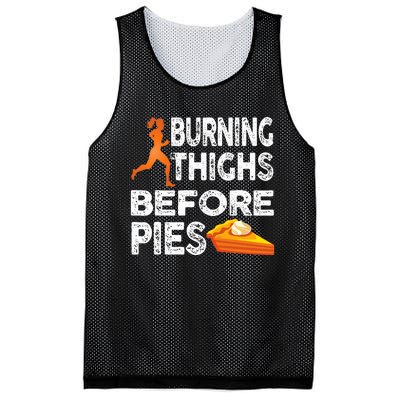 Running Burning Thighs Before Pies Funny Runner Mesh Reversible Basketball Jersey Tank