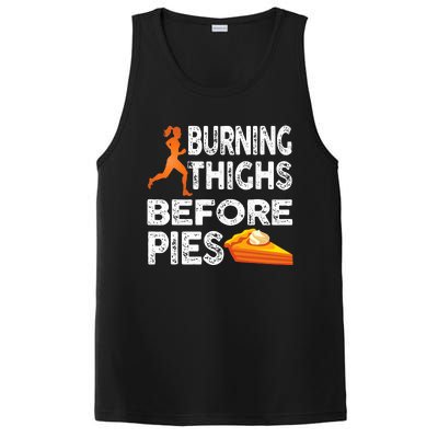 Running Burning Thighs Before Pies Funny Runner PosiCharge Competitor Tank