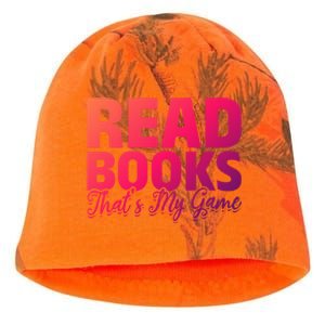 Read Books Thats My Game Librarian Book Reader Book Lover Funny Gift Kati - Camo Knit Beanie