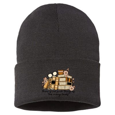Reading Books There Is Non Such Thing As Too Many Books Gift Sustainable Knit Beanie