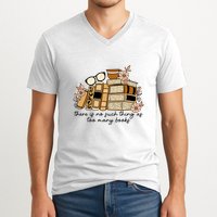 Reading Books There Is Non Such Thing As Too Many Books Gift V-Neck T-Shirt
