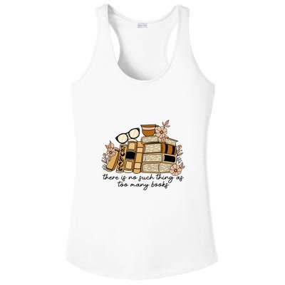 Reading Books There Is Non Such Thing As Too Many Books Gift Ladies PosiCharge Competitor Racerback Tank