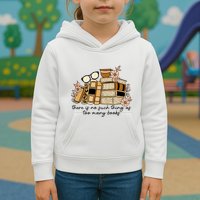 Reading Books There Is Non Such Thing As Too Many Books Gift Kids Hoodie