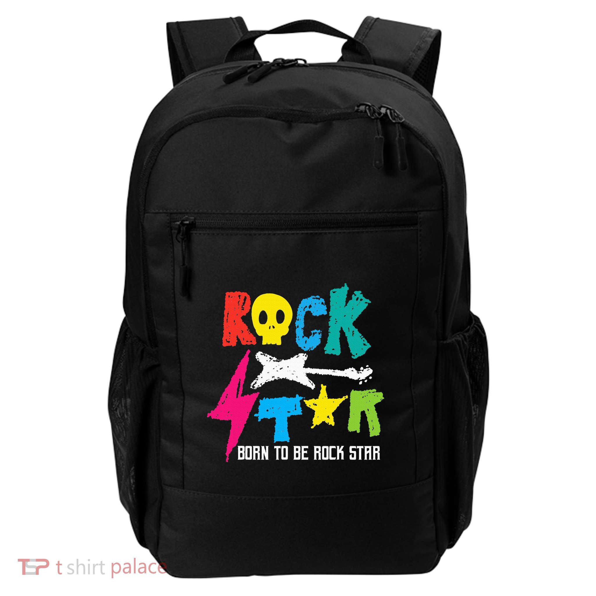 Rockstar Born To Be Rockstar Music Funny Gift Backpack