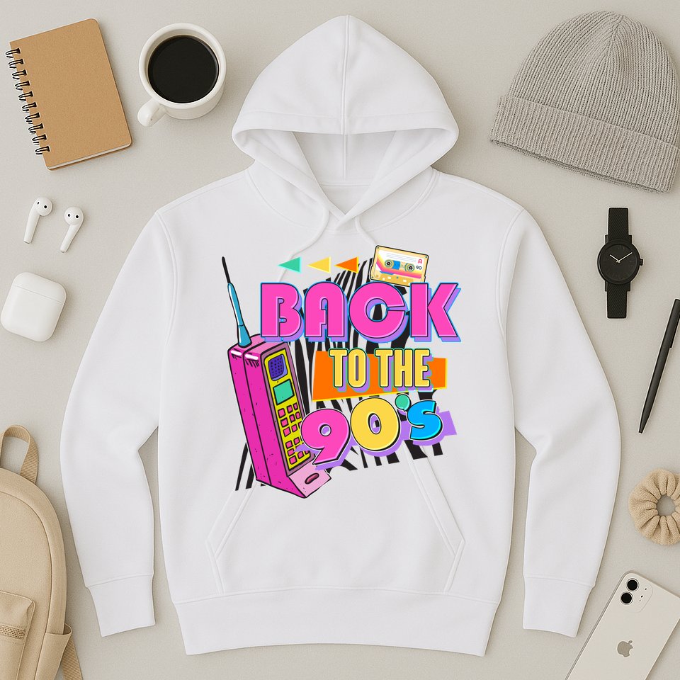Retro Back To The 90's Nineties Hoodie