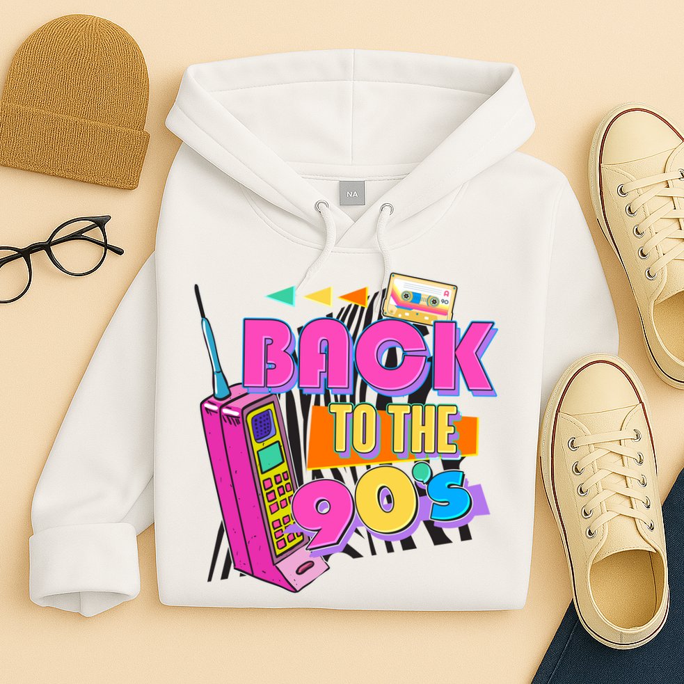 Retro Back To The 90's Nineties Hoodie