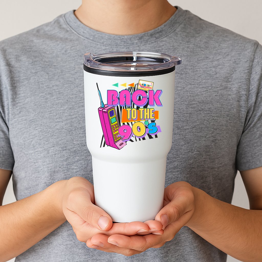 Retro Back To The 90's Nineties Tumbler