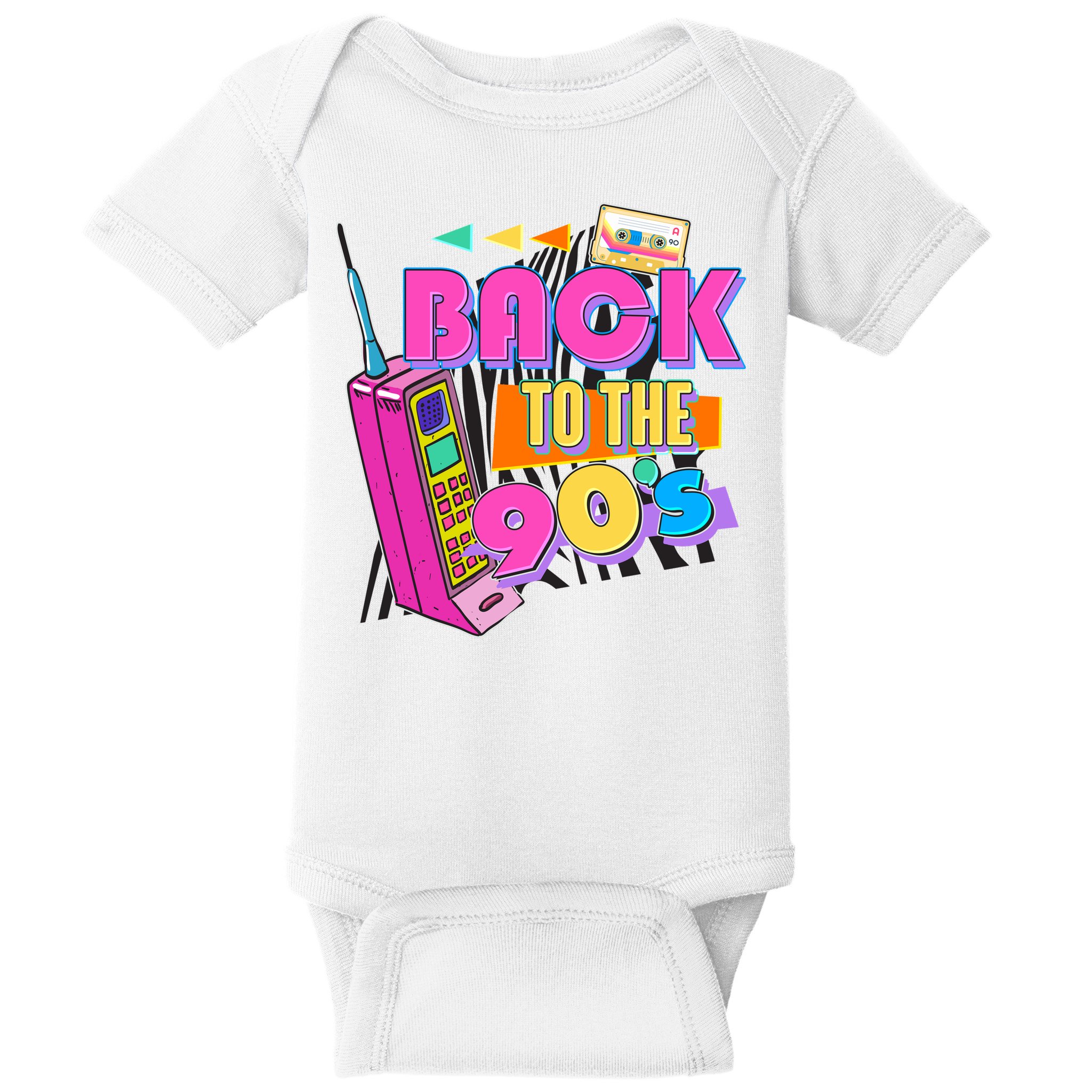 Retro Back To The 90's Nineties Baby Bodysuit