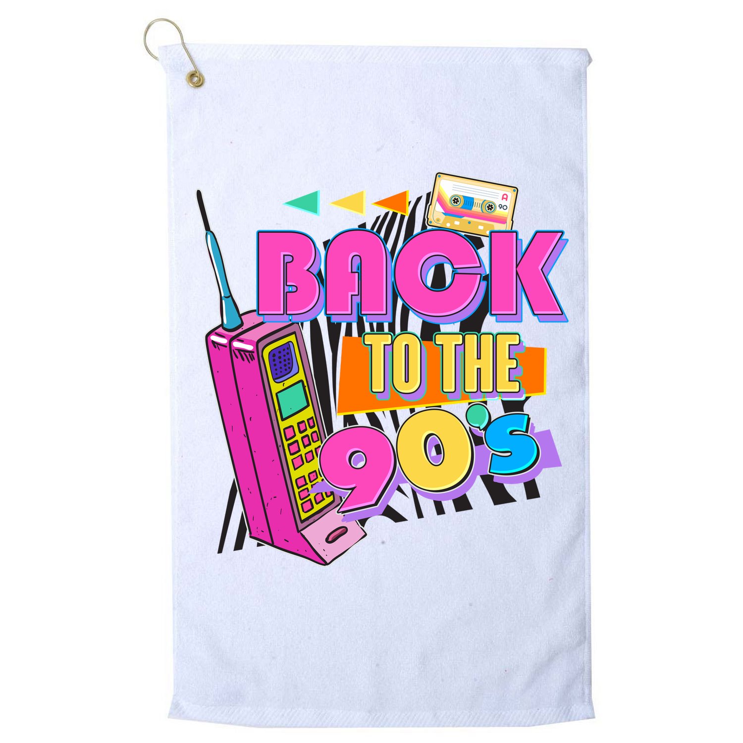 Retro Back To The 90's Nineties Golf Towel