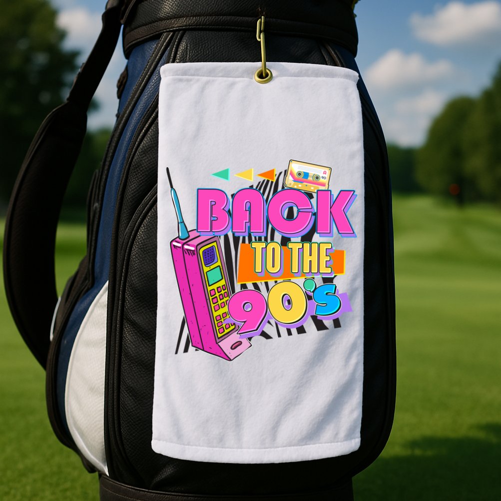 Retro Back To The 90's Nineties Golf Towel