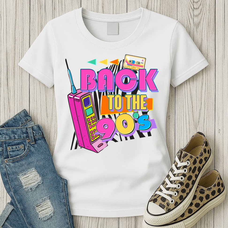 Retro Back To The 90's Nineties Womens T-Shirt