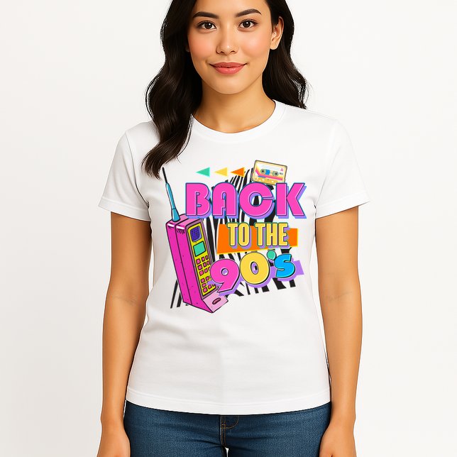 Retro Back To The 90's Nineties Womens T-Shirt