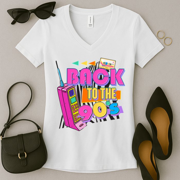 Retro Back To The 90's Nineties Women's V-Neck T-Shirt