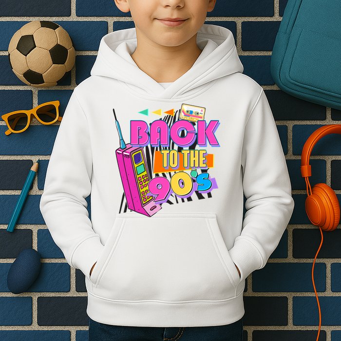 Retro Back To The 90's Nineties Kids Hoodie
