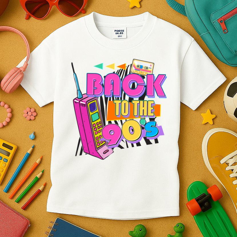 Retro Back To The 90's Nineties Kids T-Shirt