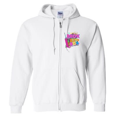 Retro Back To The 90's Nineties Full Zip Hoodie