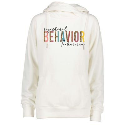 Registered Behavior Technician RBT Behavioral ABA Therapist Womens Funnel Neck Pullover Hood