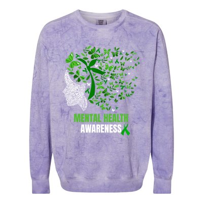 Retro Butterfly Tal Health Matters Awareness Gift Colorblast Crewneck Sweatshirt