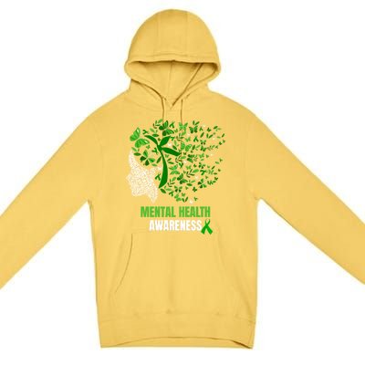 Retro Butterfly Tal Health Matters Awareness Gift Premium Pullover Hoodie