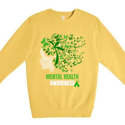 Retro Butterfly Tal Health Matters Awareness Gift Premium Crewneck Sweatshirt