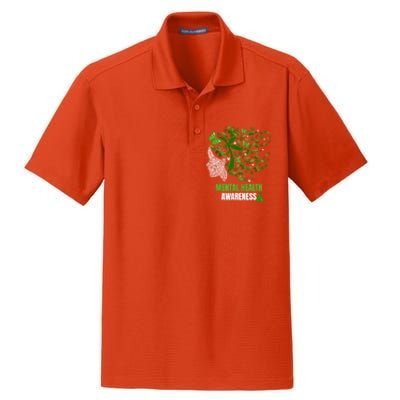 Retro Butterfly Tal Health Matters Awareness Gift Dry Zone Grid Polo