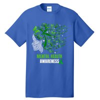 Retro Butterfly Tal Health Matters Awareness Gift Tall T-Shirt