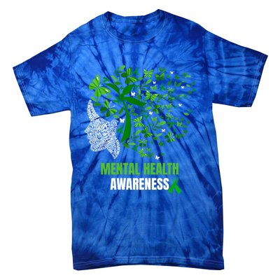 Retro Butterfly Tal Health Matters Awareness Gift Tie-Dye T-Shirt