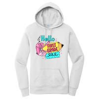 Retro Back To School Hello First Grade Women's Pullover Hoodie