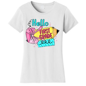 Retro Back To School Hello First Grade Women's T-Shirt