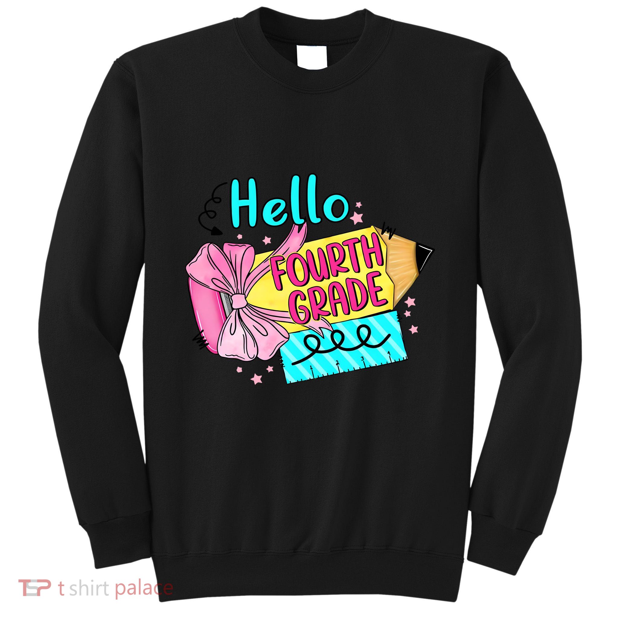 Retro Back To School Hello Fourth Grade Tall Sweatshirt