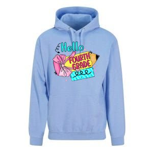 Retro Back To School Hello Fourth Grade Unisex Surf Hoodie