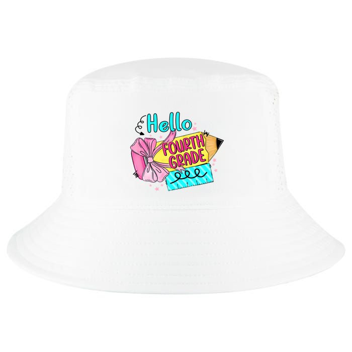 Retro Back To School Hello Fourth Grade Cool Comfort Performance Bucket Hat