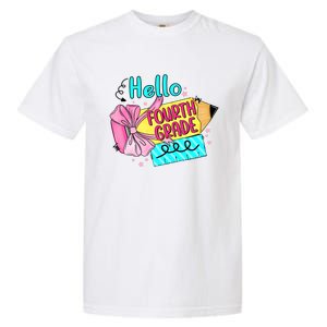 Retro Back To School Hello Fourth Grade Garment-Dyed Heavyweight T-Shirt