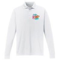 Retro Back To School Hello Fourth Grade Performance Long Sleeve Polo