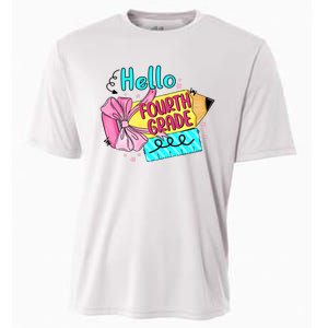 Retro Back To School Hello Fourth Grade Cooling Performance Crew T-Shirt