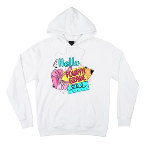 Retro Back To School Hello Fourth Grade Hoodie