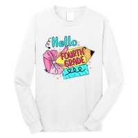 Retro Back To School Hello Fourth Grade Long Sleeve Shirt