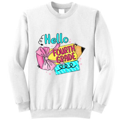 Retro Back To School Hello Fourth Grade Sweatshirt
