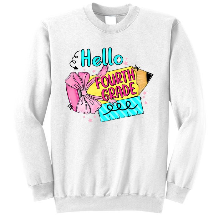 Retro Back To School Hello Fourth Grade Sweatshirt