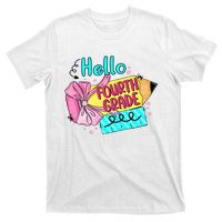 Retro Back To School Hello Fourth Grade T-Shirt