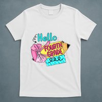 Retro Back To School Hello Fourth Grade T-Shirt